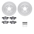 WDTH1-54022 Rear Brake Disc and Pad Kit, Coated, Plain Surface, 279 mm, Ceramic, R1 GEO-Carbon Rotors with European Ceramic Pads Series