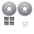 WDTH1-63007 Rear Brake Disc and Pad Kit, Coated, Plain Surface, 292 mm, Ceramic, R1 GEO-Carbon Rotors with European Ceramic Pads Series