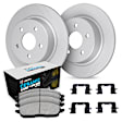 WDTH1-63009 Rear Brake Disc and Pad Kit, Coated, Plain Surface, 279 mm, Ceramic, R1 GEO-Carbon Rotors with European Ceramic Pads Series