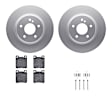 WDTH1-63023 Rear Brake Disc and Pad Kit, Coated, Plain Surface, 300 mm, Ceramic, R1 GEO-Carbon Rotors with European Ceramic Pads Series