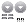 WDTH1-67003 Rear Brake Disc and Pad Kit, Coated, Plain Surface, 315 mm, Ceramic, R1 GEO-Carbon Rotors with European Ceramic Pads Series