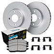WDTH1-67004 Front Brake Disc and Pad Kit, Coated, Plain Surface, 279 mm, Ceramic, R1 GEO-Carbon Rotors with European Ceramic Pads Series