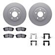 WDTH1-67006 Front Brake Disc and Pad Kit, Coated, Plain Surface, 295 mm, Ceramic, R1 GEO-Carbon Rotors with European Ceramic Pads Series
