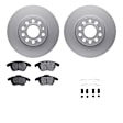 WDTH1-74017 Front Brake Disc and Pad Kit, Coated, Plain Surface, 287 mm, Ceramic, R1 GEO-Carbon Rotors with European Ceramic Pads Series