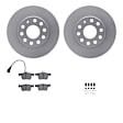 WDTH1-74025 Rear Brake Disc and Pad Kit, Coated, Plain Surface, 272 mm, Ceramic, R1 GEO-Carbon Rotors with European Ceramic Pads Series