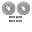 WDTN1-74029 Front Brake Disc and Pad Kit, Coated, Plain Surface, 340 mm, Ceramic, R1 GEO-Carbon Rotors with European Ceramic Pads Series