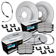 WDTS2-12596 Front and Rear Brake Disc and Pad Kit, Coated, Plain Surface, Front - 356 mm, Rear - 305 mm, Ceramic, R1 GEO-Carbon Rotors with European Ceramic Pads Series
