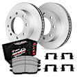 WDVH1-40008 Rear Brake Disc and Pad Kit, Coated, Plain Surface, 356 mm, Semi-metallic, R1 GEO-Carbon Rotors with Super HD Pads Series