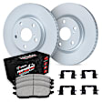 WDVH1-42007 Rear Brake Disc and Pad Kit, Coated, Plain Surface, 330 mm, Semi-metallic, R1 GEO-Carbon Rotors with Super HD Pads Series