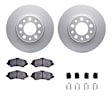 WDVH1-42019 Front Brake Disc and Pad Kit, Coated, Plain Surface, 330 mm, Semi-metallic, R1 GEO-Carbon Rotors with Super HD Pads Series