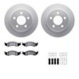 WDVH1-42026 Front Brake Disc and Pad Kit, Coated, Plain Surface, 279 mm, Semi-metallic, R1 GEO-Carbon Rotors with Super HD Pads Series