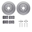 WDVH1-46001 Rear Brake Disc and Pad Kit, Coated, Plain Surface, 381 mm, Semi-metallic, R1 GEO-Carbon Rotors with Super HD Pads Series