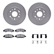 WDVH1-48024 Front Brake Disc and Pad Kit, Coated, Plain Surface, 345 mm, Semi-metallic, R1 GEO-Carbon Rotors with Super HD Pads Series