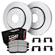 WDVH1-48024 Front Brake Disc and Pad Kit, Coated, Plain Surface, 345 mm, Semi-metallic, R1 GEO-Carbon Rotors with Super HD Pads Series