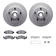 WDVH1-54002 Front Brake Disc and Pad Kit, Coated, Plain Surface, 310 mm, Semi-metallic, R1 GEO-Carbon Rotors with Super HD Pads Series