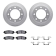 WDVH1-54024 Rear Brake Disc and Pad Kit, Coated, Plain Surface, 356 mm, Semi-metallic, R1 GEO-Carbon Rotors with Super HD Pads Series