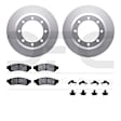 WDVH1-54059 Rear Brake Disc and Pad Kit, Coated, Plain Surface, 356 mm, Semi-metallic, R1 GEO-Carbon Rotors with Super HD Pads Series