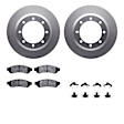 WDVH1-54059 Rear Brake Disc and Pad Kit, Coated, Plain Surface, 356 mm, Semi-metallic, R1 GEO-Carbon Rotors with Super HD Pads Series