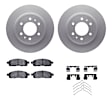 WDVH1-54067 Front Brake Disc and Pad Kit, Coated, Plain Surface, 330 mm, Semi-metallic, R1 GEO-Carbon Rotors with Super HD Pads Series