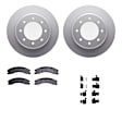WDVH1-67006 Rear Brake Disc and Pad Kit, Coated, Plain Surface, 376 mm, Semi-metallic, R1 GEO-Carbon Rotors with Super HD Pads Series