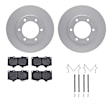 WDVH1-76008 Front Brake Disc and Pad Kit, Coated, Plain Surface, 330 mm, Semi-metallic, R1 GEO-Carbon Rotors with Super HD Pads Series