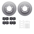 WDVH1-76016 Front Brake Disc and Pad Kit, Coated, Plain Surface, 338 mm, Semi-metallic, R1 GEO-Carbon Rotors with Super HD Pads Series
