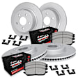 WDVH2-42001 Front and Rear Brake Disc and Pad Kit, Coated, Plain Surface, 330 mm, Semi-metallic, R1 GEO-Carbon Rotors with Super HD Pads Series