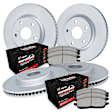 WDVN2-42006 Front and Rear Brake Disc and Pad Kit, Coated, Plain Surface, Front - 396 mm, Rear - 366 mm, Semi-metallic, R1 GEO-Carbon Rotors with Super HD Pads Series