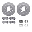 WDWH1-03021 Rear Brake Disc and Pad Kit, Coated, Plain Surface, 305 mm, Ceramic, R1 GEO-Carbon Rotors with Ceramic Pads Series