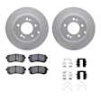 2020 Kia Optima - Rear Brake Disc and Pad Kit, Coated, Plain Surface, 305 mm, Ceramic, Including Hybrid, 2.4L 4Cyl, R1 GEO-Carbon Rotors with Ceramic Pads Series