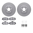 WDWH1-03047 Front Brake Disc and Pad Kit, Coated, Plain Surface, 320 mm, Ceramic, R1 GEO-Carbon Rotors with Ceramic Pads Series