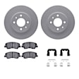 WDWH1-03055 Front Brake Disc and Pad Kit, Coated, Plain Surface, 257 mm, Ceramic, R1 GEO-Carbon Rotors with Ceramic Pads Series