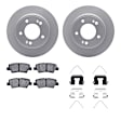 WDWH1-03063 Rear Brake Disc and Pad Kit, Coated, Plain Surface, 269 mm, Ceramic, R1 GEO-Carbon Rotors with Ceramic Pads Series