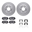 WDWH1-03075 Front Brake Disc and Pad Kit, Coated, Plain Surface, 279 mm, Ceramic, R1 GEO-Carbon Rotors with Ceramic Pads Series