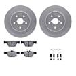 WDWH1-13037 Rear Brake Disc and Pad Kit, Coated, Plain Surface, 305 mm, Ceramic, R1 GEO-Carbon Rotors with Ceramic Pads Series