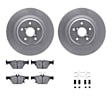 WDWH1-13038 Rear Brake Disc and Pad Kit, Coated, Plain Surface, 331 mm, Ceramic, R1 GEO-Carbon Rotors with Ceramic Pads Series