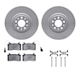 WDWH1-16002 Front Brake Disc and Pad Kit, Coated, Plain Surface, 330 mm, Ceramic, R1 GEO-Carbon Rotors with Ceramic Pads Series
