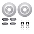 WDWH1-21032 Rear Brake Disc and Pad Kit, Coated, Plain Surface, 305 mm, Ceramic, R1 GEO-Carbon Rotors with Ceramic Pads Series