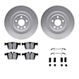 WDWH1-27040 Rear Brake Disc and Pad Kit, Coated, Plain Surface, 356 mm, Ceramic, R1 GEO-Carbon Rotors with Ceramic Pads Series