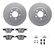 WDWH1-31060 Front Brake Disc and Pad Kit, Coated, Plain Surface, 330 mm, Ceramic, R1 GEO-Carbon Rotors with Ceramic Pads Series