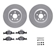 WDWH1-31097 Front Brake Disc and Pad Kit, Coated, Plain Surface, 348 mm, Ceramic, R1 GEO-Carbon Rotors with Ceramic Pads Series