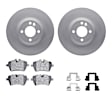 WDWH1-32006 Front Brake Disc and Pad Kit, Coated, Plain Surface, 295 mm, Ceramic, R1 GEO-Carbon Rotors with Ceramic Pads Series