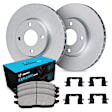 WDWH1-32006 Front Brake Disc and Pad Kit, Coated, Plain Surface, 295 mm, Ceramic, R1 GEO-Carbon Rotors with Ceramic Pads Series