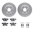 WDWH1-39027 Rear Brake Disc and Pad Kit, Coated, Plain Surface, 330 mm, Ceramic, R1 GEO-Carbon Rotors with Ceramic Pads Series