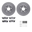 WDWH1-40011 Front Brake Disc and Pad Kit, Coated, Plain Surface, 267 mm, Ceramic, R1 GEO-Carbon Rotors with Ceramic Pads Series