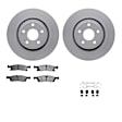 WDWH1-42037 Front Brake Disc and Pad Kit, Coated, Plain Surface, 351 mm, Ceramic, R1 GEO-Carbon Rotors with Ceramic Pads Series