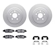 WDWH1-46033 Rear Brake Disc and Pad Kit, Coated, Plain Surface, 338 mm, Ceramic, R1 GEO-Carbon Rotors with Ceramic Pads Series