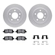 WDWH1-47022 Rear Brake Disc and Pad Kit, Coated, Plain Surface, 279 mm, Ceramic, R1 GEO-Carbon Rotors with Ceramic Pads Series