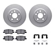 WDWH1-47044 Front Brake Disc and Pad Kit, Coated, Plain Surface, 277 mm, Ceramic, R1 GEO-Carbon Rotors with Ceramic Pads Series
