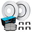 WDWH1-48018 Front Brake Disc and Pad Kit, Coated, Plain Surface, 305 mm, Ceramic, R1 GEO-Carbon Rotors with Ceramic Pads Series